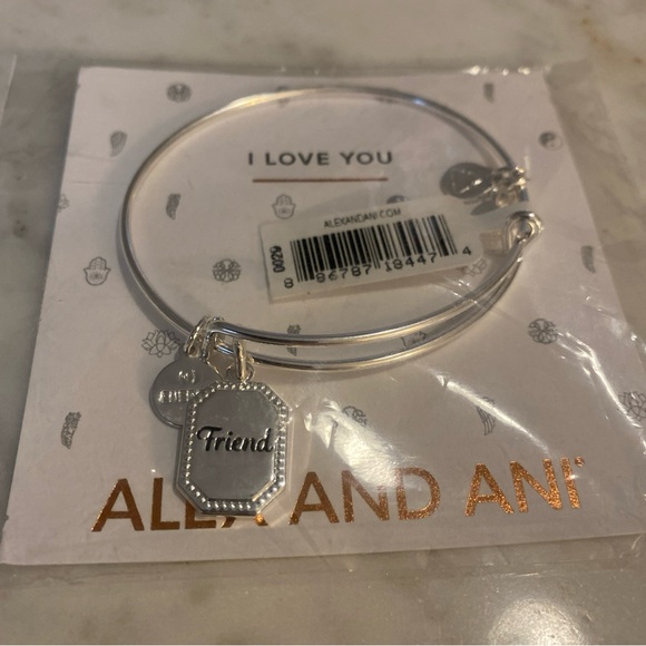 Alex & Ani Friend Bangle Bracelet Because I Love You NWT - Picture 2 of 6